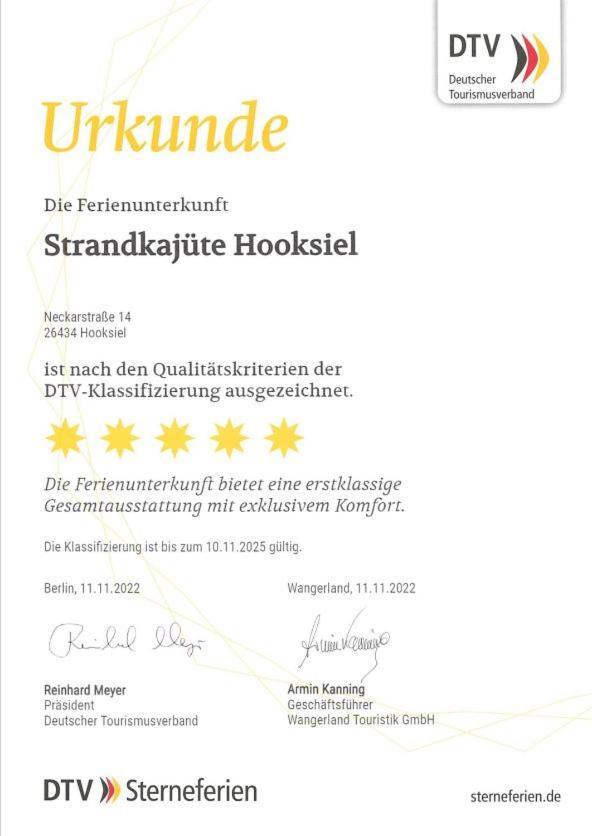 Strandkajuete Hooksiel 쉴리그 외부 사진